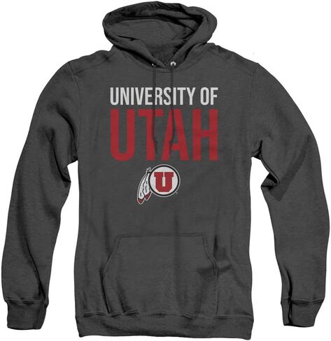 University of Utah Official Stacked Unisex Adult Pull-Over Hoodie in Saudi Arabia