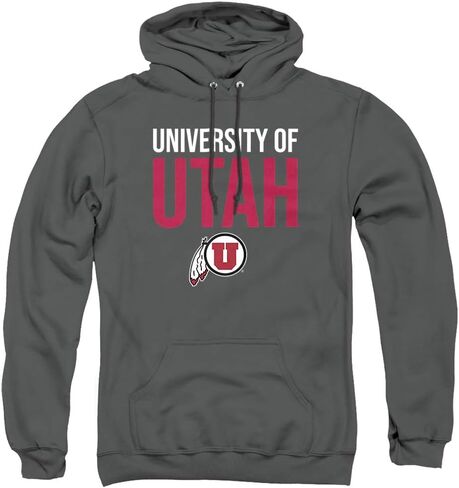 University of Utah Official Stacked Unisex Adult Pull-Over Hoodie in Saudi Arabia