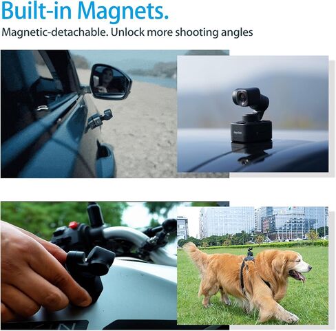 Feiyu Pocket 3 + Phone Holder - Handheld 4K Camera with 3-Axis Gimbal Stabilizer,1/2.3″CMOS,Detachable Magnetic Pocket-Sized Camera,4.0 AI Tracking in Saudi Arabia