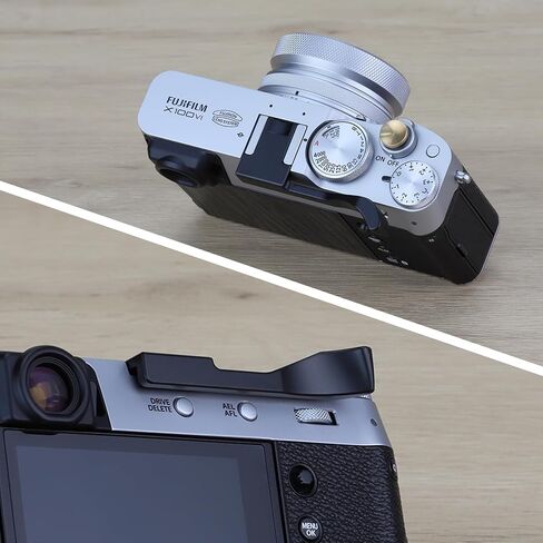 Haoge THB-XVS المعادن الإبهام قبضة الراحة قبضة اليد ل Fujifilm X100VI Fujinon X100V ملحقات الكاميرا الفضة الحذاء الساخن الإبهام in Saudi Arabia