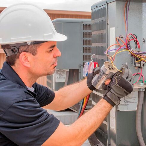 مكثف مكيف هواء مزدوج التشغيل 45/5 μF 370/440V | مكثف HVAC لمكيف الهواء ومحرك المروحة والمضخة الحرارية والمكثف 3444005WB in Saudi Arabia