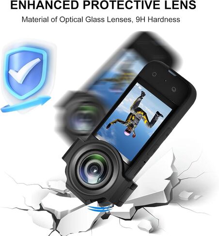 PULUZ Upgrade Optical Glass Material For Insta360 X3 Sticky Lens Guard Action Camera Accessories for 360X3 Lens Protective Cover Cap in Saudi Arabia