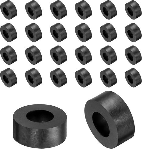 uxcell 36pcs Rubber Spacers 25mm OD, 12mm ID, 10mm Height Round Anti Vibration Spacer Rubber Bushing Grommets Thick Rubber Washers for Home Car Accessories in Saudi Arabia