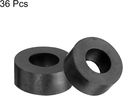 uxcell 36pcs Rubber Spacers 25mm OD, 12mm ID, 10mm Height Round Anti Vibration Spacer Rubber Bushing Grommets Thick Rubber Washers for Home Car Accessories in Saudi Arabia