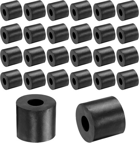 uxcell 36pcs Rubber Spacers 25mm OD, 12mm ID, 10mm Height Round Anti Vibration Spacer Rubber Bushing Grommets Thick Rubber Washers for Home Car Accessories in Saudi Arabia