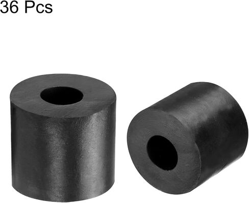 uxcell 36pcs Rubber Spacers 25mm OD, 12mm ID, 10mm Height Round Anti Vibration Spacer Rubber Bushing Grommets Thick Rubber Washers for Home Car Accessories in Saudi Arabia