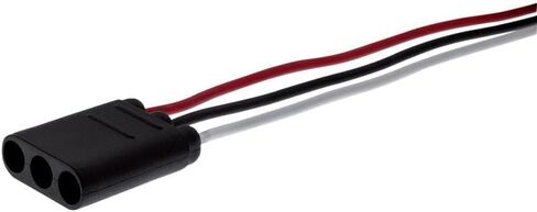 100x 3 Wire Plugs, Triple Male Bullet Wire Harness Roll, Right Angle 20G 3 Prong Pigtail Harness for Stop Turn Tail Light, Trucks & Trailers, Continuous 100 Plugs, 12" Lead Spacing in Saudi Arabia