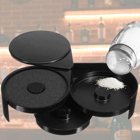 9 Pcs Bar Rimmmer Sponges, Bartender Tool for Margarita Salt Rimmer Set, Salt Rimmer for Cocktails, Salt Trays, Rimmers for Drinks, Margarita Glasses Salted Rim in Kuwait