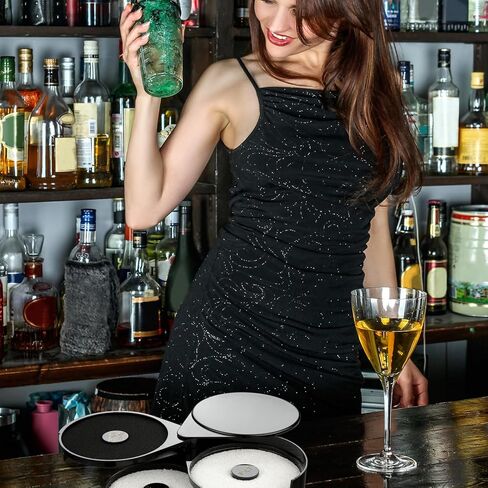 9 Pcs Bar Rimmmer Sponges, Bartender Tool for Margarita Salt Rimmer Set, Salt Rimmer for Cocktails, Salt Trays, Rimmers for Drinks, Margarita Glasses Salted Rim in Kuwait