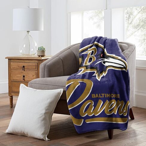 بطانية Northwest NFL Baltimore Ravens للبالغين من الجنسين، مقاس 50 بوصة × 60 بوصة، مميزة in Saudi Arabia