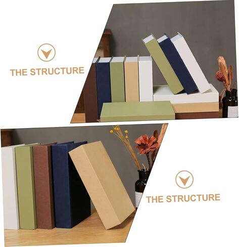 Zerodeko 3 Pcs Prop Book End Table Decor Decorative Book Stack Decorative Books for Home Decor Faux Display Books Tabletop Book Ornaments Rustic Decor Office Accessories Dining Table Paper in Kuwait