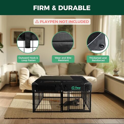 FXW Exclusive Mesh Top Cover (Playpen Not Included!!!), Only Compatible with FXW 32"/40"/45" H 8 Panels Playpen │Patent Pending in Saudi Arabia