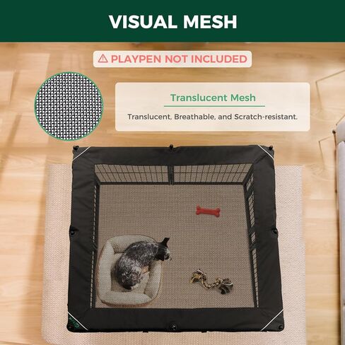 FXW Exclusive Mesh Top Cover (Playpen Not Included!!!), Only Compatible with FXW 32"/40"/45" H 8 Panels Playpen │Patent Pending in Saudi Arabia