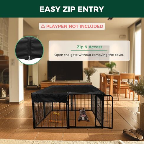 FXW Exclusive Mesh Top Cover (Playpen Not Included!!!), Only Compatible with FXW 32"/40"/45" H 8 Panels Playpen │Patent Pending in Saudi Arabia