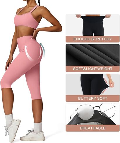 CHARMKING High Waisted Biker Shorts for Women - 5"/8" Tummy Control, Ultra-Comfort for Workouts, Yoga & Daily Wear in Saudi Arabia