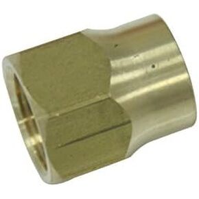 LTWFITTING Brass 5/8" OD 45 Degree Flare Long Forged Nut,Brass Flare Tube Fitting(Pack of 5)