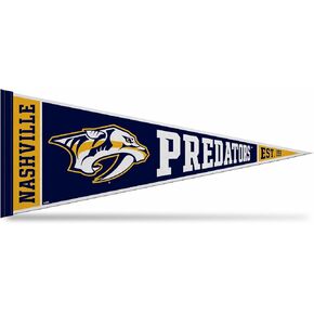 Rico Industries NHL Hockey Nashville Predators Rally 12" x 30" Felt Wall Décor Pennant - Great for Home/Bed Room/Man Cave Décor