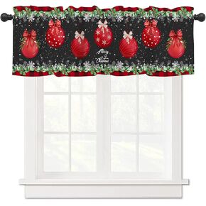 Snowman Valance Curtains 54x18 Inch Let it Snow Snowflake Christmas Toppers Rod Pocket Window Treatment for Kitchen Bedroom Bathroom Living Room Holiday Decor (1 Panel) in Saudi Arabia