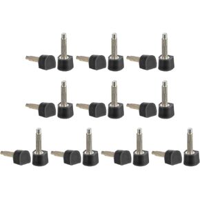 HARFINGTON 10 Pairs TPU High Heel Tips Shoes Replacement Tap Caps for Women High Heel Shoes 2.4mm Fine Core Pin, 8x8mm U-Shape Heel Repair Caps, Black