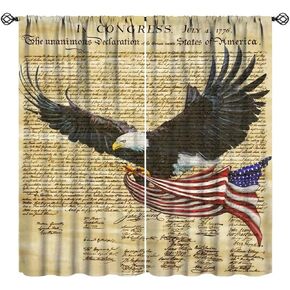 Flag Blackout Curtains,Camo Forest Black White Stars Stripes USA Flag Window Drapes,Deer Silhouette Hunting Animal Vintage Farmhouse Curtains for Kids Boys Girls Bedroom 42x45 Inch