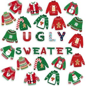 Christmas Cutouts Xmas Bulb Classroom Bulletin Board Decorations Merry Christmas Party Supplies for Toddler Kids Students Classroom Decors