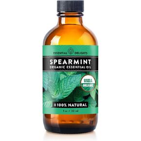 Organic Spearmint Essential Oil by Essential Delights - Premium Grade Essential Oil | for Aromatherapy, Soaps, Lotions, & Candles | Vegan & Cruelty Free (1 Fl.oz.) in Kuwait