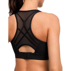 Yvette High Impact Sports Bras for Women Plus Size Racerback Sports Bra High Support for Large Breasts