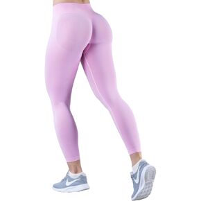 Wavar Hidden Butt Scrunch Leggings for Women Butt Lifting Low Waisted Gym Yoga Pants with Tummy Control