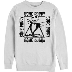 Disney Men's The Nightmare Before Christmas Bone Daddy Pullover Crew Fleece