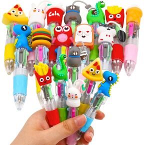 20Pcs Mini Multicolor Pens in One 4-in-1 Cute Pens Bulk for Kids, Ballpoint Pen for Birthdays and Children's Parties, Fun Pens Gifts Assorted Ink Kawaii Pens
