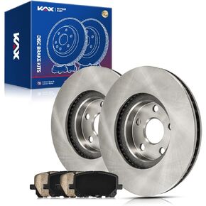 KAX Front Brake Kit, OE Brake Rotors and Ceramic Brake Pads | Replacement for Forte 2010-2013, Forte Koup 2010-2013, Automotive Replacement Brake Kit