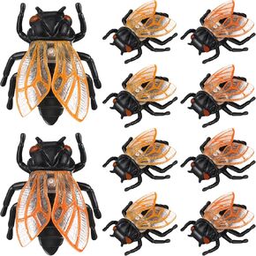 Happyyami 20pcs Simulation Golden Cicada Garden Ornament Cicada Figurine Flower Pot Decorations Fairy Toy Bonsai Ornament Figurine Cicada Delicate Decorate Flowerpot Ornaments Doll PVC in Kuwait