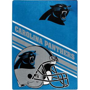 Northwest NFL Carolina Panthers Unisex-Adult Raschel Throw Blanket, 60" x 80", Slant