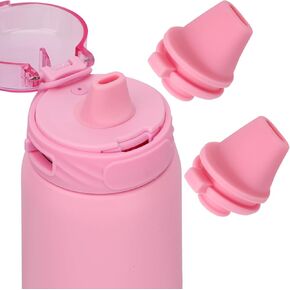 2pcs Bite Valve Replacement for Ello Cooper 32oz Stainless Steel Water Bottle, Water Bottle Mouthpiece Lid Tip, Silicone Free BPA Spout Compatible With Ello Cooper 18/22/40oz Accessories Parts (Pink)