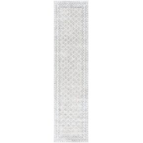 SAFAVIEH Brentwood Collection Runner Rug - 2' x 14', Ivory & Grey, Traditional Oriental Distressed Design, Non-Shedding & Easy Care, Ideal for High Traffic Areas in Living Room, Bedroom (BNT899B)
