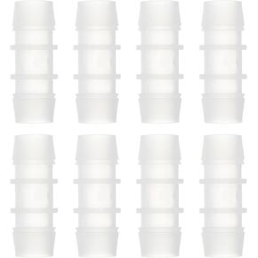 uxcell 8Pcs Plastic Hose Barb Fitting, 5/8" x 5/8" Barb Pipe Connectors Hose Fitting Adapter Splicer Mender Adapter Union for Fuel Gas Liquid Air Hose Repair