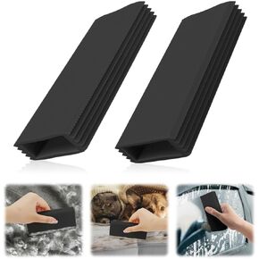 Pro Pet Hair Remover, 3PC Reusable Easy Grip Pet Hair Removal Tool for Car, Hair Carpet Scraper, Animal Fur Remover, Fur Scraper for Carpet, Home Surfaces, Light & Compact Dog Fur Remover Tool
