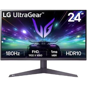 LG 27GS50F-B 27-inch FHD (1920 x 1080) UltraGear Gaming monitor with 180Hz, 1ms MBR, HDR10, AMD FreeSync, HDMI, DisplayPort, 3-Side Virtually Borderless Design, Black