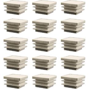 32pcs 1-1/4" Black Plastic Square Hole Plugs, Fit for Square Tube, Chair Legs, Fence