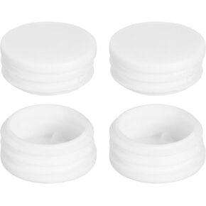 uxcell 1-3/16"(30mm) Round Plastic Plug, 4 Pcs White Pipe Tubing End Cap Plastic Plug Cap Insert Glide Insert for Metal Tubing Fence Table Chairs Furniture