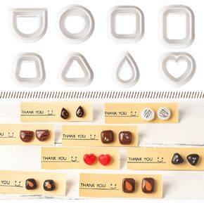 Dacies 50 Pcs Basic Clay Earring Cutters Polymer Clay Cutters Classic Geometric Clay Jewelry Cutters Set DIY Bohemian Style Clay Earring Cutter Making Supplies Polymer Clay Jewelry Making Tools
