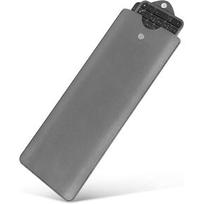 Geekria Keyboard Carrying Case Vegan Leather Protective Travel Bag Keyboard Cover Replacement for Logitech MK955 Signature Slim K950 MX Keys Advanced Wireless Illuminated Keyboard Case (Dark Grey)