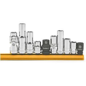 GEARWRENCH 10 Piece Single Size Socket Set | 10mm | 1/4" & 3/8" Drive | 6 Point | 80319