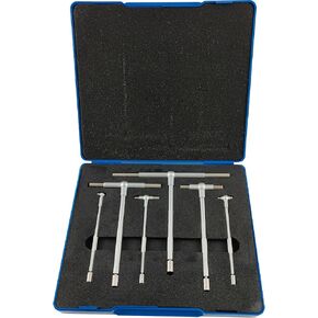 6 قطع من مقاييس ثقب T مقاس 5/16 بوصة - 6 بوصة، مقياس تجويف تلسكوبي عالي الدقة مع حقيبة للتخزين in Kuwait