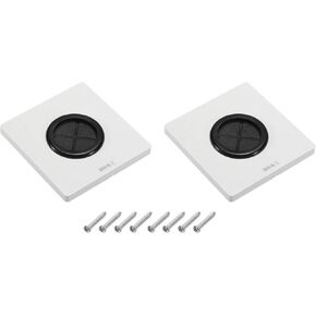 MECCANIXITY Grommet Wall Plate PC Decoration Wall Panel with 1.5 Inch Rubber Cable Pass Through Single Gang Plate Mounts Black for Low-Voltage Cables Pack of 2