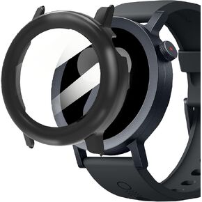 Compatible with CMF Watch Pro 2 Case, Lamshaw Hard PC Case with Screen Protector Compatible with CMF Watch Pro 2 Smartwatch (2 Pack-Black+Clear, for Watch Pro 2)