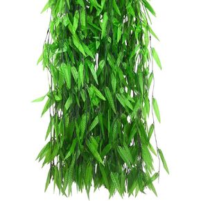 50pcs 300 ft Artificial Vine Greenery Garland for Room Decor Faux Willow Vines Wall Home Decor Aesthetic Silk Rattan Wicker Twig for Garden Wedding Windowsill Balcony Christmas Decorations