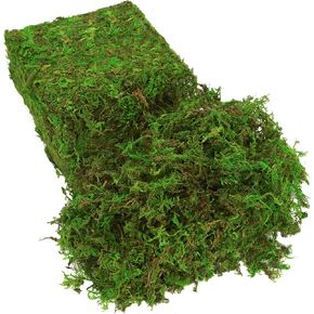 BYHER Fake Moss for Plants Indoor, 16OZ Green Moss for Crafts, Artificial Moss for Faux Plant Fairy Garden Table Centerpieces Wedding Decor,1LBS Fresh Green Craft Moss