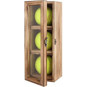 Freezing point 9" Baseball 12" Softball Display Case for Balls Homerun Shadow Box Frame Wall Mount Small Stand Holder Cubes Memorabilia Clear Sport Collectibles Single Gifts for Boys