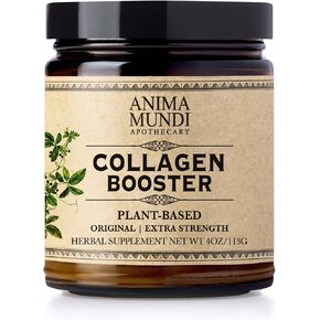 Anima Mundi Vegan Collagen Powder - Plant-Based & Organic Collagen Booster - Helps Support Collagen & Keratin Production for Healthy Skin, Hair, Joints & Bones (4oz/113g)